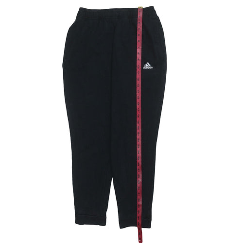 adidas Men's Black Regular Fit Fleece Sweatpants M