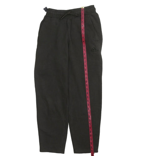 adidas Men's Black Fleece Sweatpants M Regular Fit Drawstring Comfort