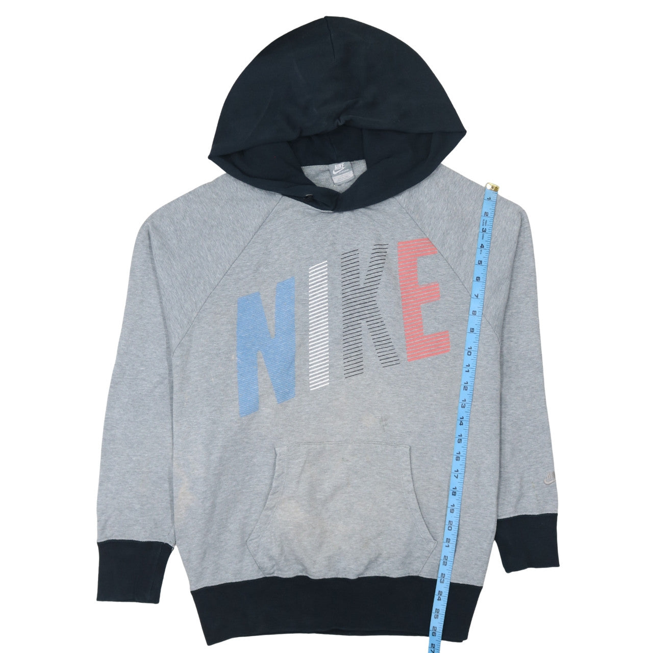 Nike Mens Grey L Pullover Hoodie Graphic Sportswear