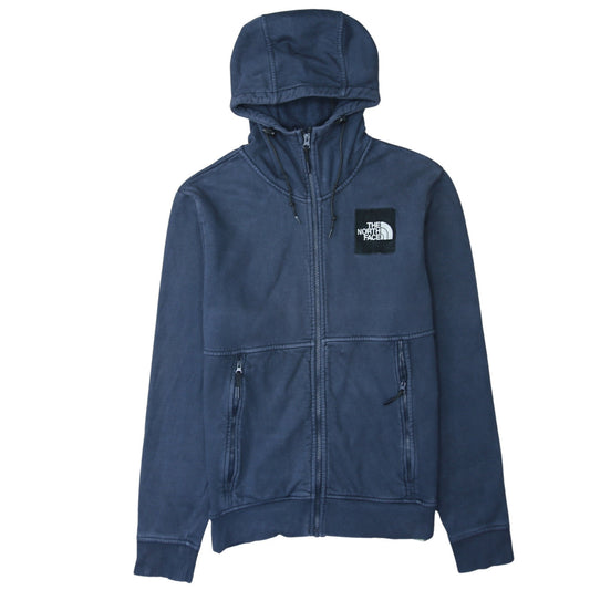 The North Face Men's Blue Full Zip Hoodie Size L Fleece Jacket