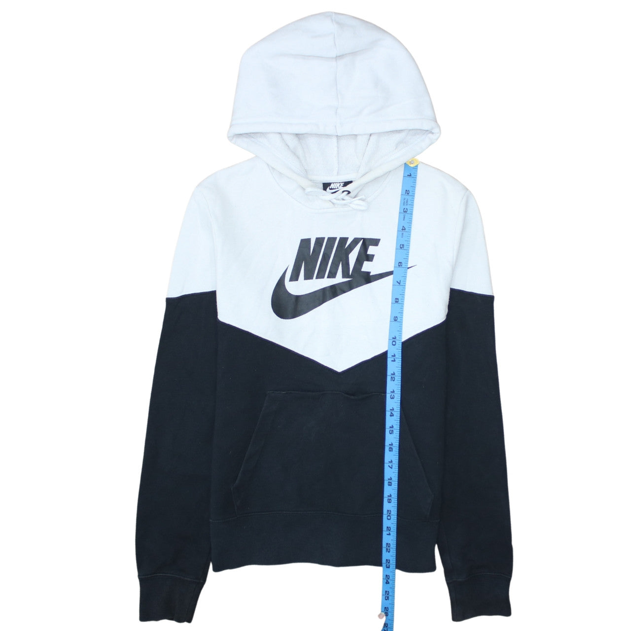 Nike Men's Black White Pullover Hoodie Size S Graphic Logo Fleece