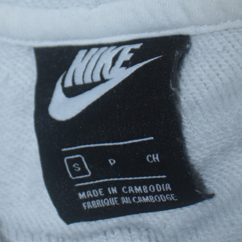Nike Men's Black White Pullover Hoodie Size S Graphic Logo Fleece