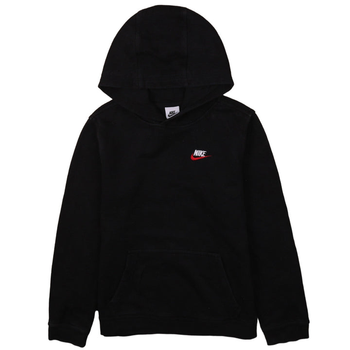 Nike Boys Black XL Pullover Hoodie with Red Swoosh Logo