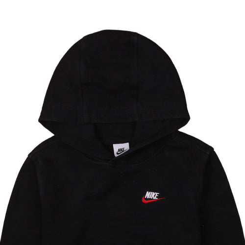 Nike Boys Black XL Pullover Hoodie with Red Swoosh Logo