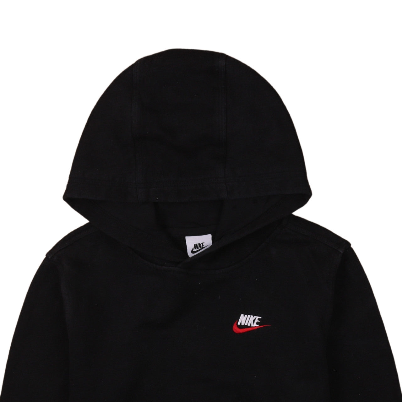 Nike Boys Black XL Pullover Hoodie with Red Swoosh Logo