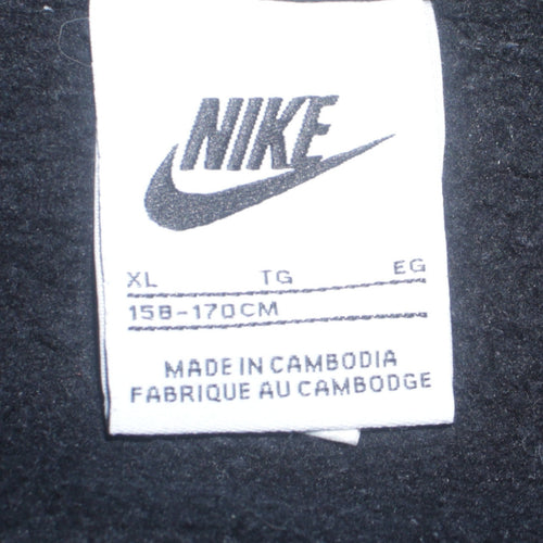Nike Boys Black XL Pullover Hoodie with Red Swoosh Logo