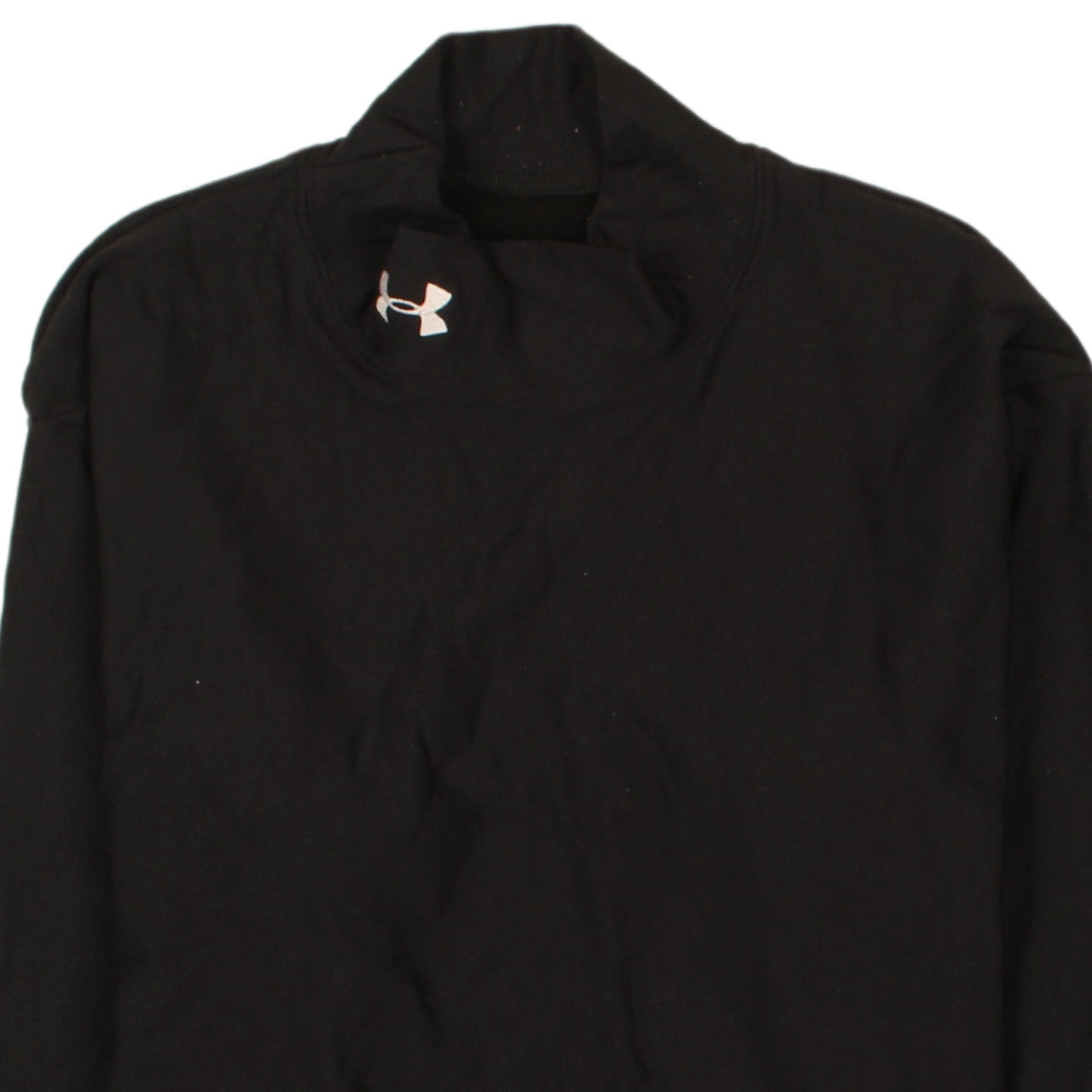 Under Armour Womens Black Long Sleeve Mock Neck Athletic Top Size L
