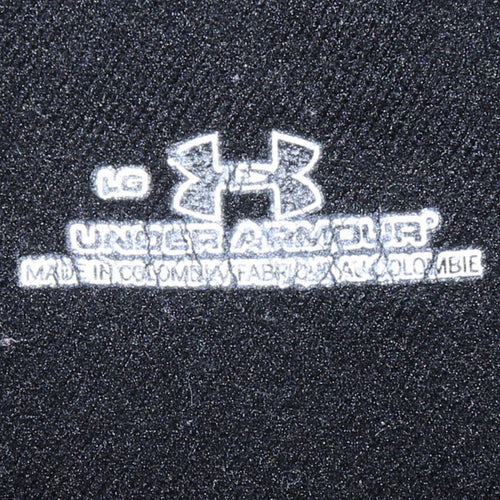 Under Armour Womens Black Long Sleeve Mock Neck Athletic Top Size L
