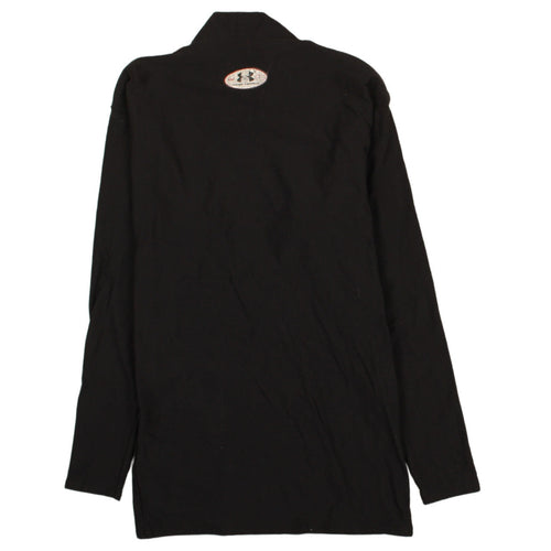 Under Armour Womens Black Long Sleeve Mock Neck Athletic Top Size L