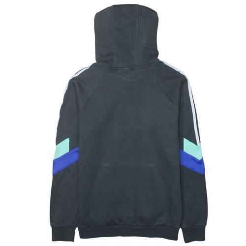 Adidas Boys Black Colourblock Pullover Hoodie Size 14-15 Years