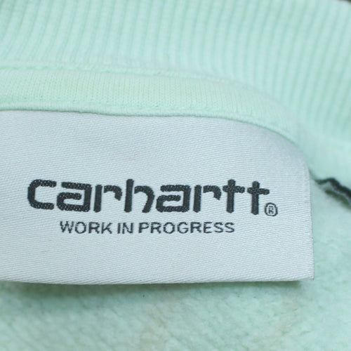Carhartt Men's Green Small Embroidered Logo Pullover Sweatshirt
