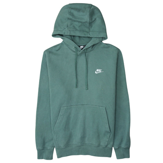 Nike Men's Green Pullover Hoodie Small Fleece Logo Sweatshirt