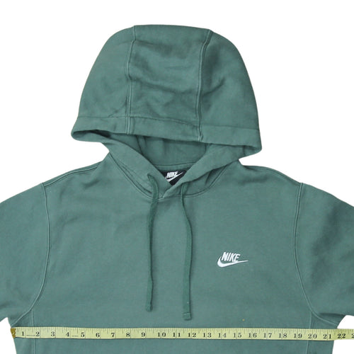 Nike Men's Green Pullover Hoodie Small Fleece Logo Sweatshirt