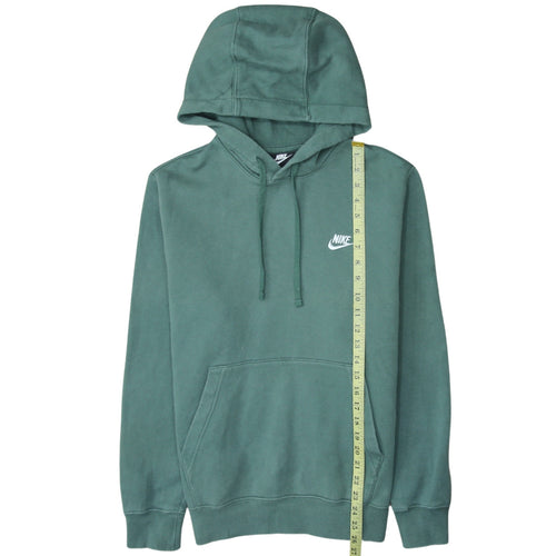 Nike Men's Green Pullover Hoodie Small Fleece Logo Sweatshirt