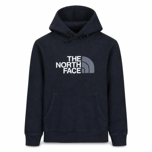 Front view of The North Face Men's Black Pullover Hoodie, size S, Outdoor Cotton