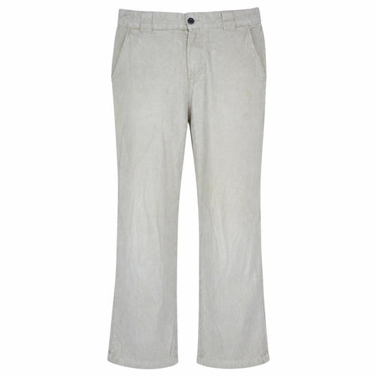 Front view of Dickies Men's Beige Corduroy Chino Trousers Size 31W Regular