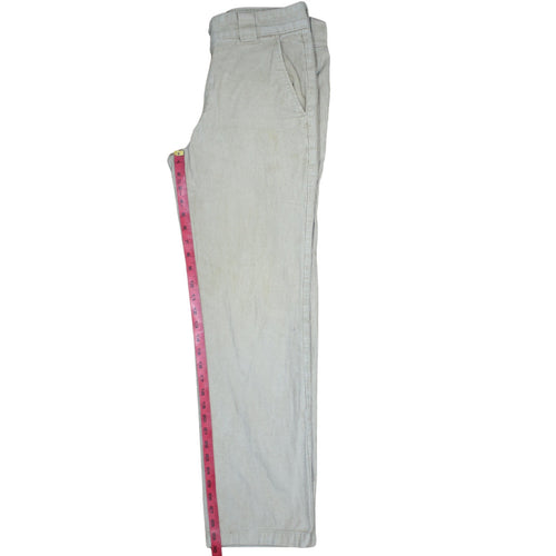 Dickies Men's Beige Corduroy Chino Trousers Size 31W Regular