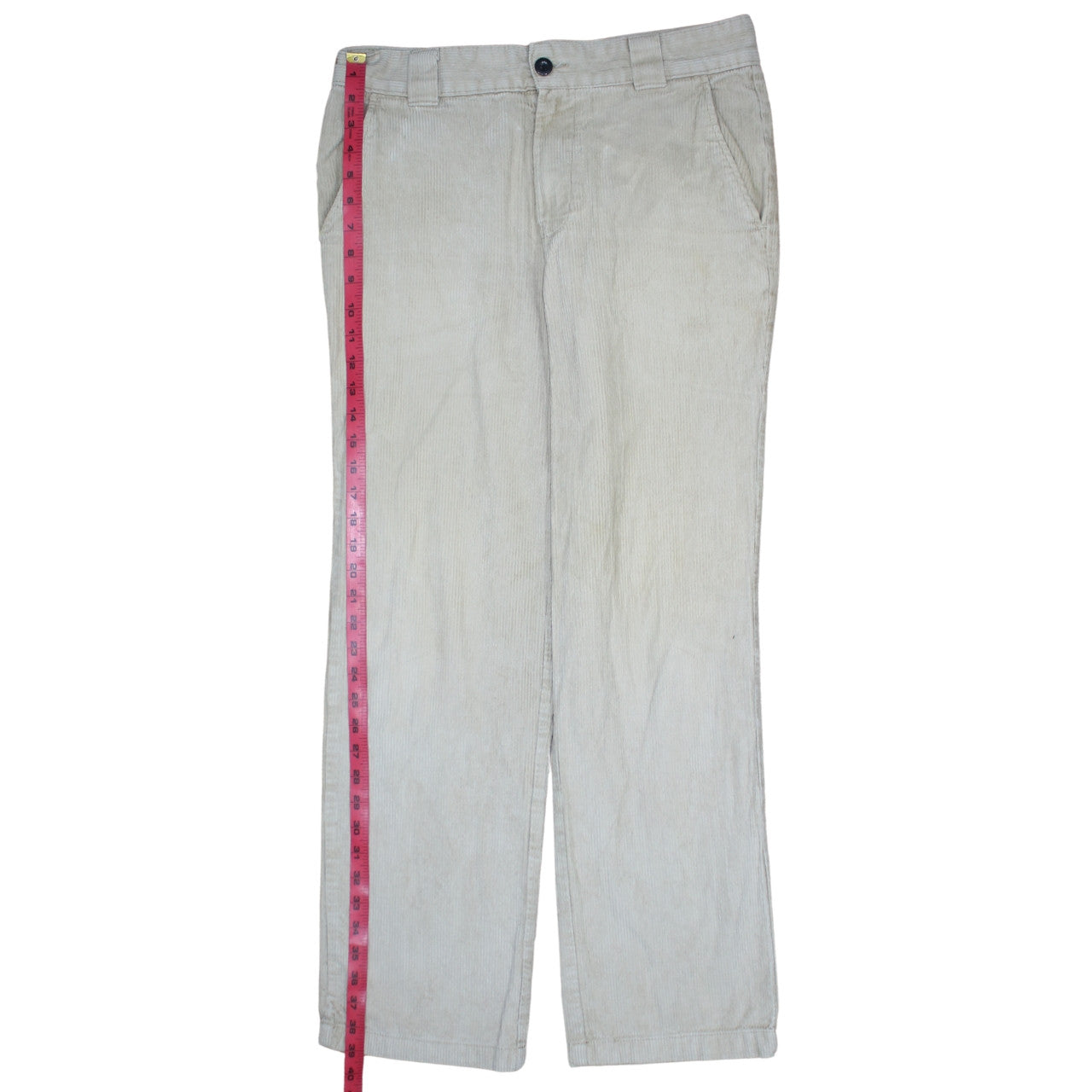 Dickies Men's Beige Corduroy Chino Trousers Size 31W Regular