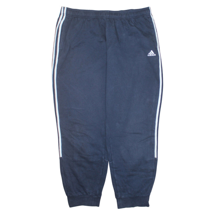 Adidas Men Blue 2XL Track Pants Elastic Waist Tapered Leg