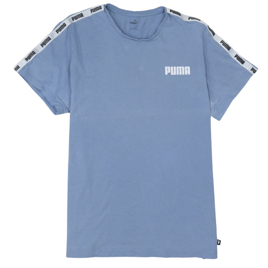 Puma Men's Blue XL Crew Neck Logo Sports T-Shirt