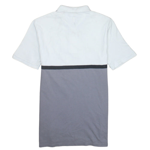 Nike Men's White Colourblock Cotton Polo Shirt Size M