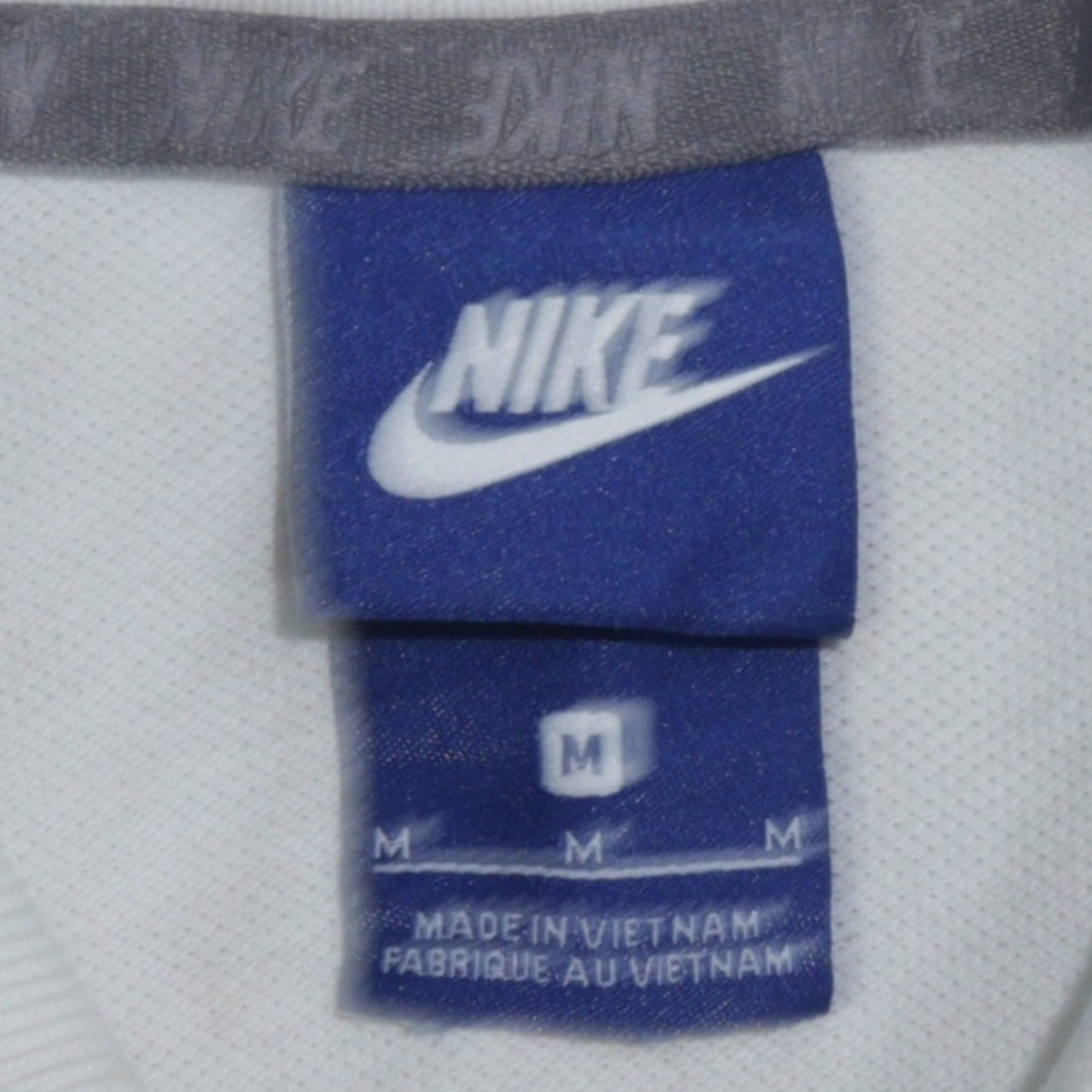 Nike Men's White Colourblock Cotton Polo Shirt Size M