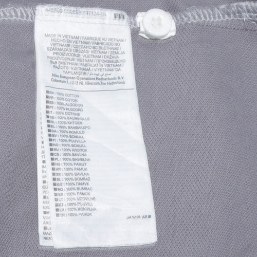 Nike Men's White Colourblock Cotton Polo Shirt Size M