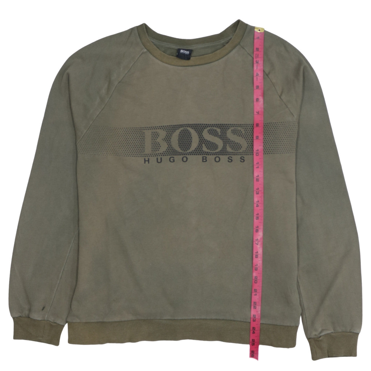 Hugo Boss Men's Green Logo Crew Neck Sweatshirt Size M