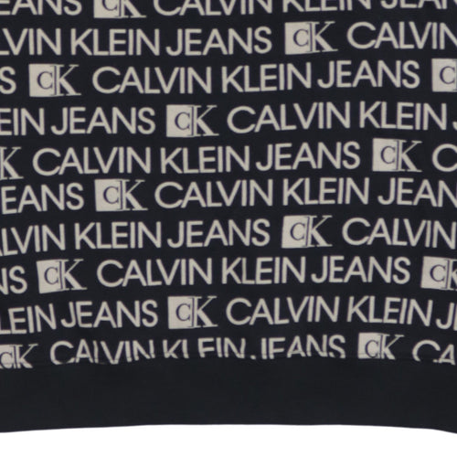 Calvin Klein Jeans Womens Black Logo Print Cotton Sweatshirt Size 14
