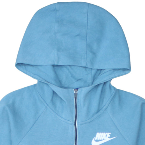 Nike Womens Blue 1/2 Zip Hooded Pullover Sweatshirt Size M