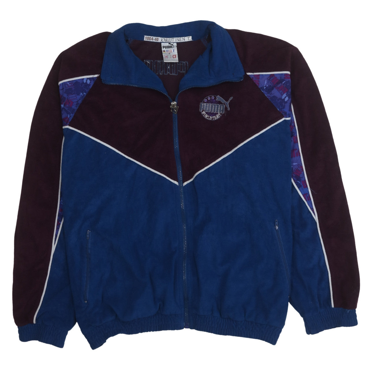 Puma Men's Blue 90s Retro Bomber Jacket XL Polyester Sportswear