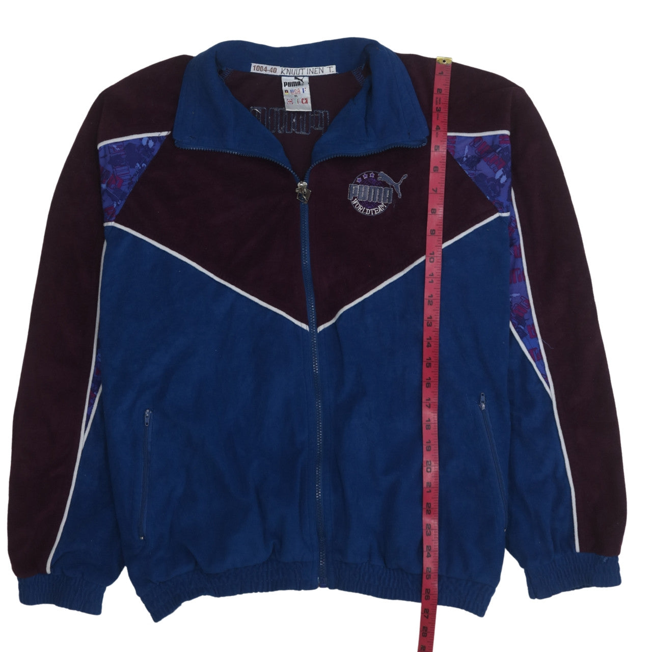 Puma Men's Blue 90s Retro Bomber Jacket XL Polyester Sportswear