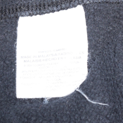 Nike Men's Black Full Zip Hoodie Small Logo Fleece Sweatshirt