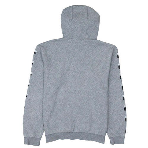 Fila Men's Grey Pullover Hoodie M Regular Fit Logo Sportswear