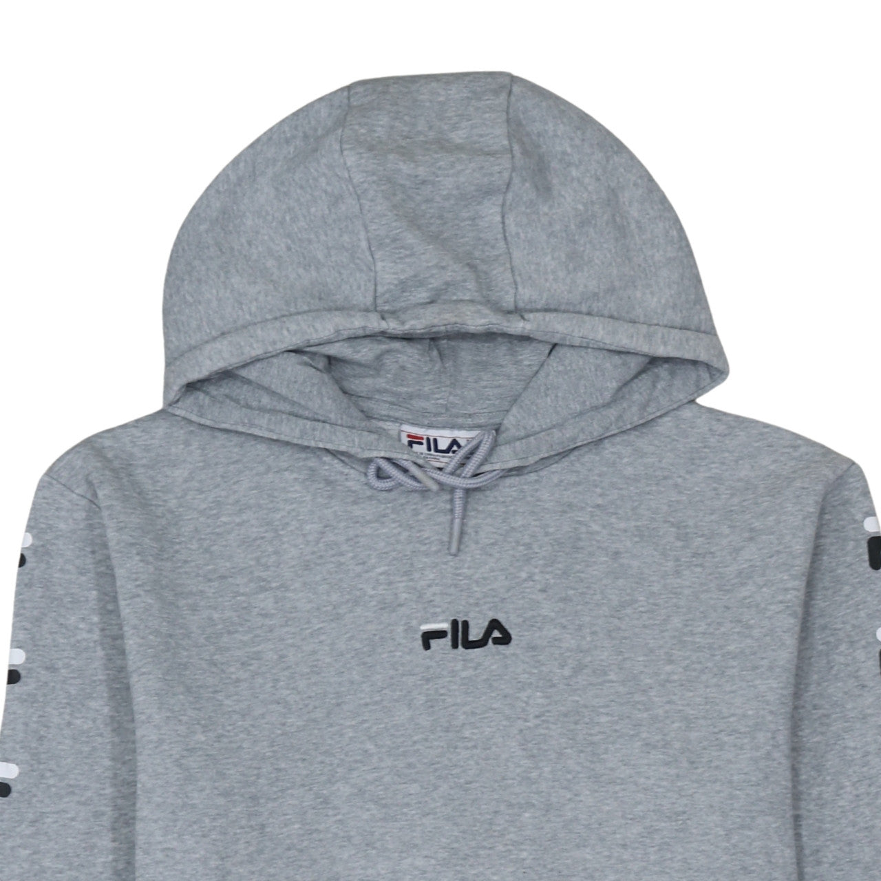 Fila Men's Grey Pullover Hoodie M Regular Fit Logo Sportswear