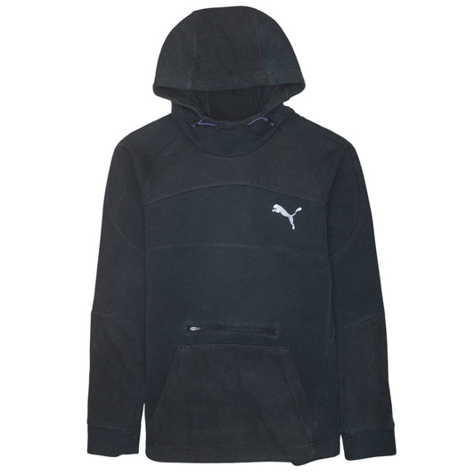 Puma Men's Black M Regular Fit Pullover Hoodie with Zip Pocket