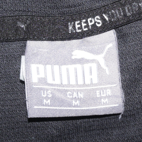 Puma Men's Black M Regular Fit Pullover Hoodie with Zip Pocket