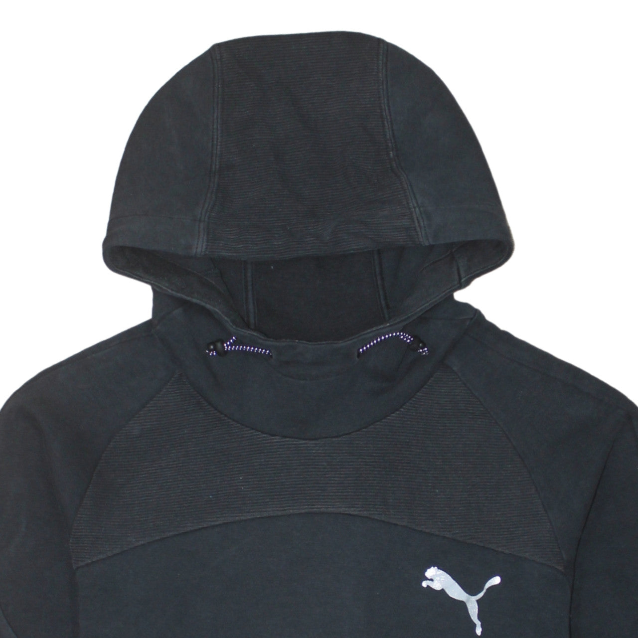 Puma Men's Black M Regular Fit Pullover Hoodie with Zip Pocket
