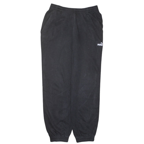 Puma Womens Black Jogger Sweatpants M Cotton Blend Elastic Waist