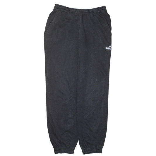 Puma Womens Black Jogger Sweatpants M Cotton Blend Elastic Waist