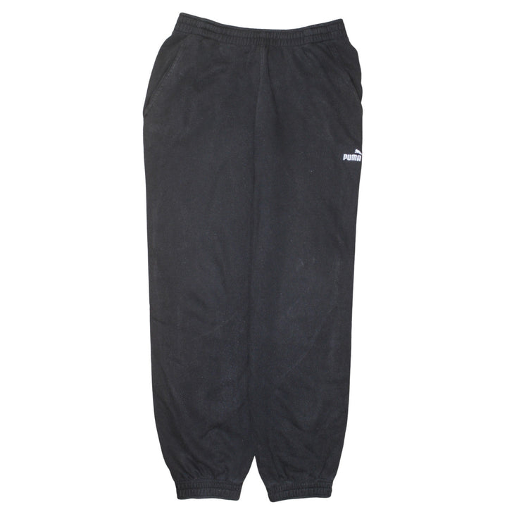 Puma Womens Black Jogger Sweatpants M Cotton Blend Elastic Waist