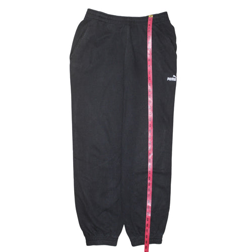 Puma Womens Black Jogger Sweatpants M Cotton Blend Elastic Waist