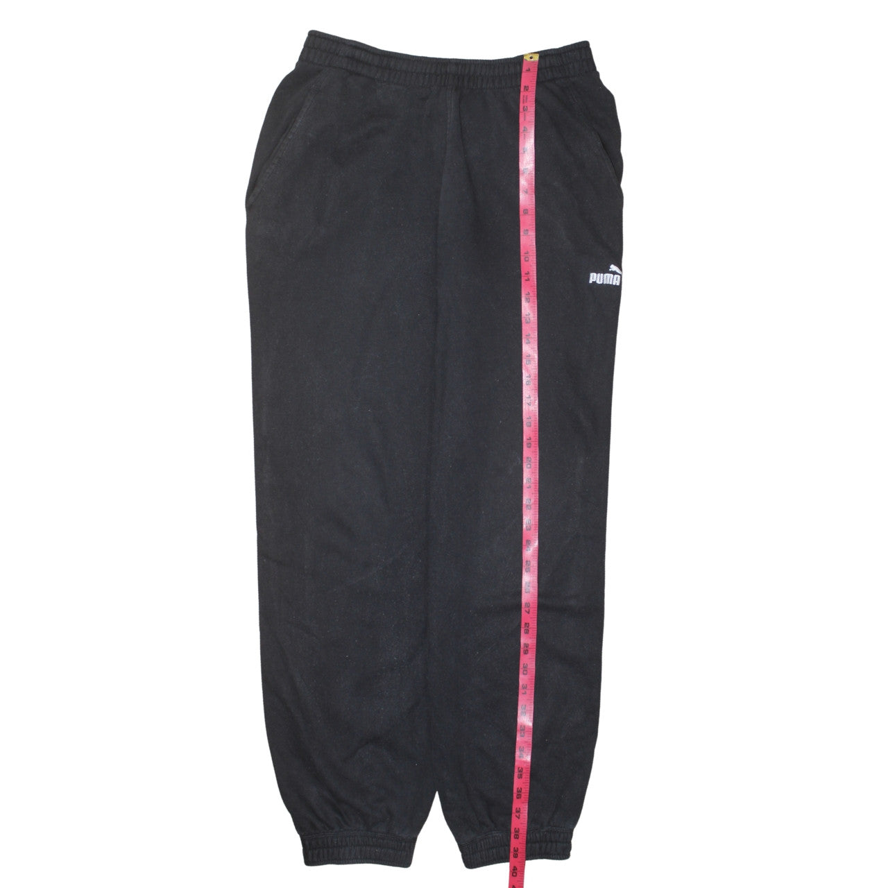 Puma Womens Black Jogger Sweatpants M Cotton Blend Elastic Waist