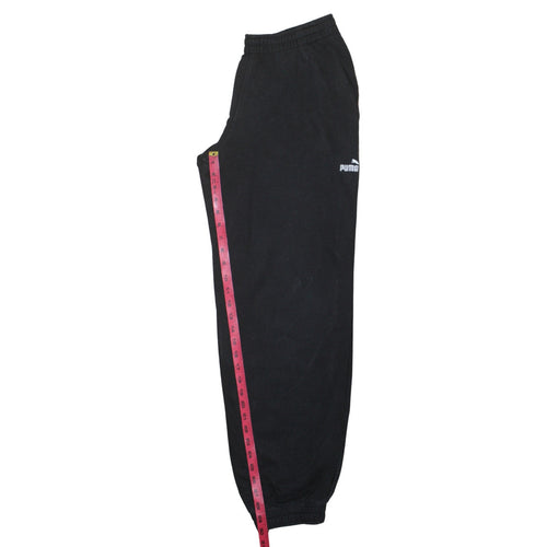 Puma Womens Black Jogger Sweatpants M Cotton Blend Elastic Waist
