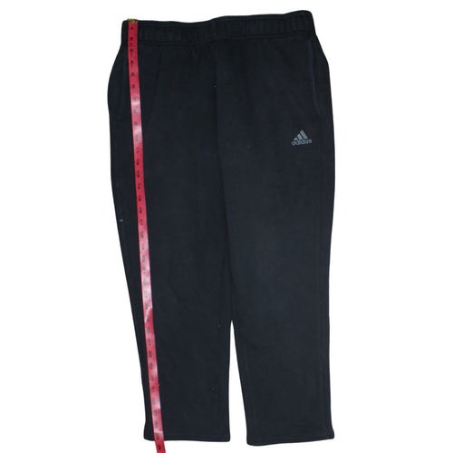 Adidas Womens Black Fleece Sweatpants Size 12 Regular Fit