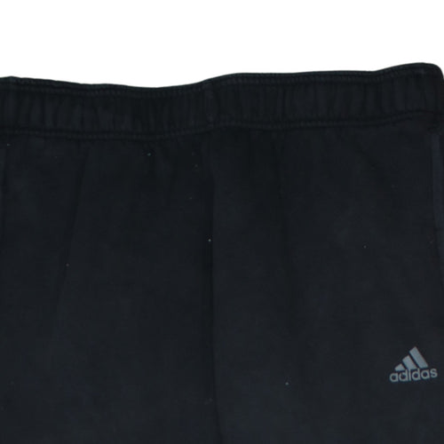Adidas Womens Black Fleece Sweatpants Size 12 Regular Fit