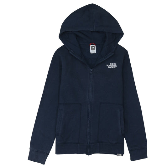 The North Face Boys Navy Full Zip Hoodie L Cotton Blend Outdoor