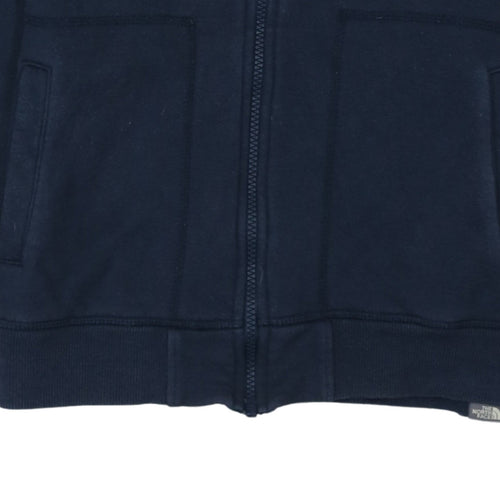 The North Face Boys Navy Full Zip Hoodie L Cotton Blend Outdoor