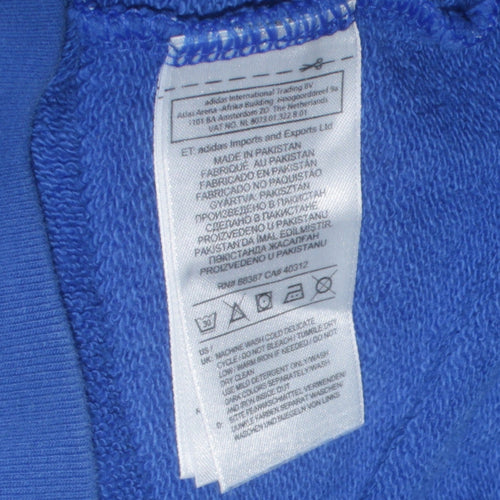 Adidas Men's Blue Graphic Logo Pullover Sweatshirt Size S