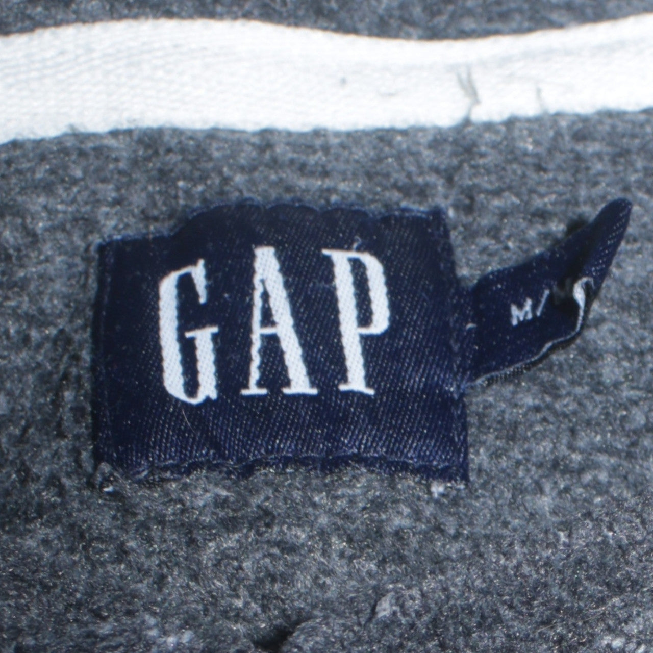 GAP Men Grey Pullover Hoodie M Logo Fleece Sweatshirt